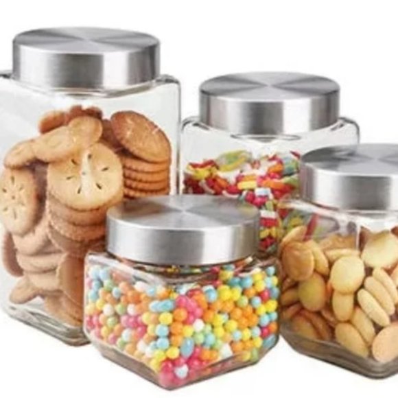 Canister Set & Stainless Steel Lids ( 8p set) - Picture 2 of 2
